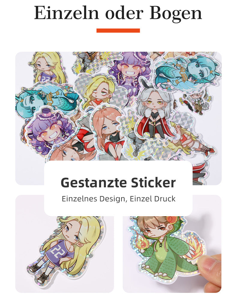 Personalisierbarer Holo-Sticker (gross)