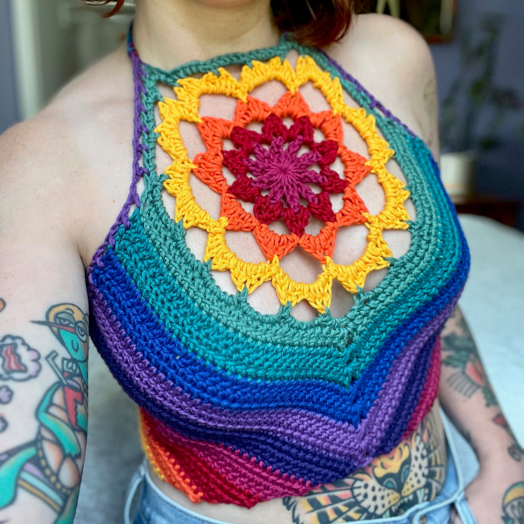 Mandala Crop Top Crochet Pattern – Of Mars Crochet