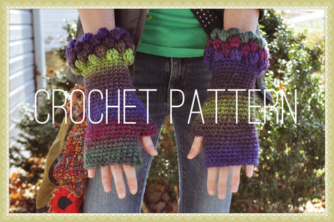 Spiral Fingerless Gloves Crochet Pattern – Of Mars Crochet