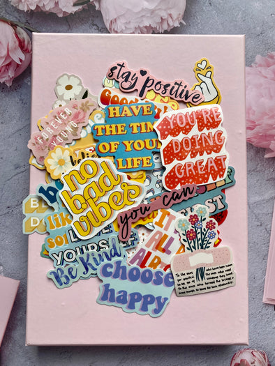 Vision Board Die Cuts with Motivational Quotes Stickers Set – The Fabulous  Planner