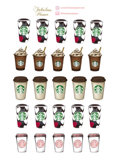 Starbucks Die Cut Stickers – The Fabulous Planner