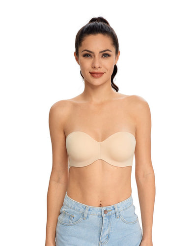 DotVol Women's Full Figure Strapless Bra for Plus Size Underwire Contour  Smooth Bras : : Clothing, Shoes & Accessories