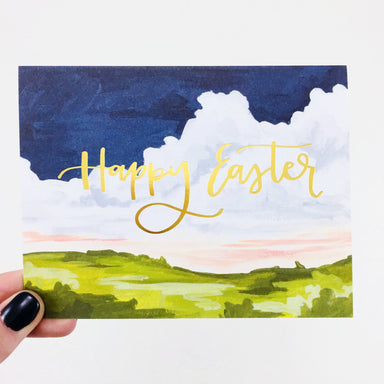 "Happy Easter" Landscape Card by One Canoe Two - by 1Canoe2 - K. A. Artist Shop