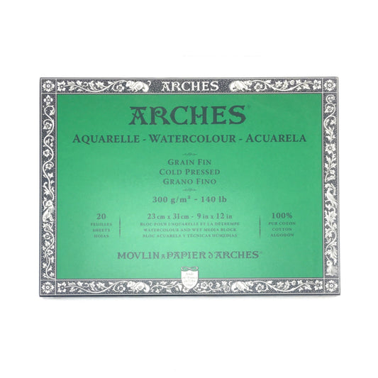 Arches 100% Cotton Watercolor Paper 140lb Cold Press 22x30 Sheet