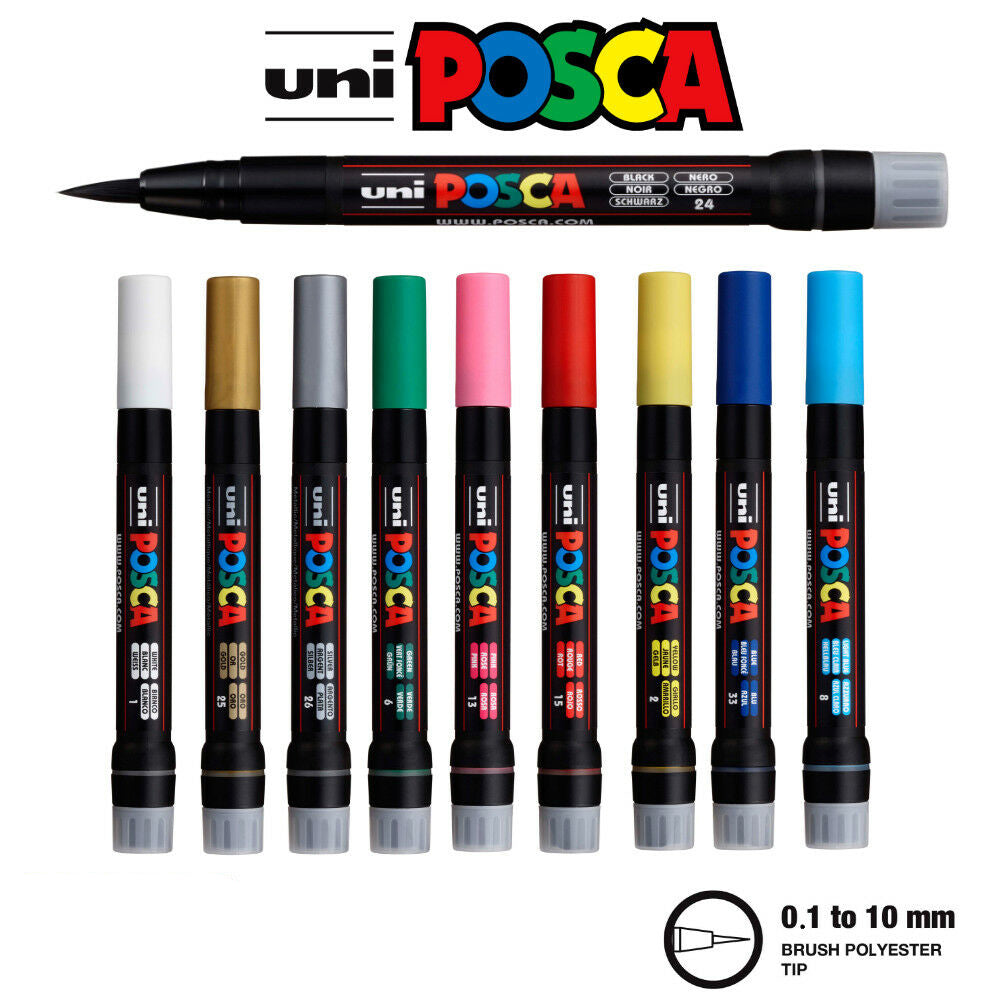 Surrey lening boter POSCA Acrylic Paint Marker - PCF - 350 Brush Tip – K. A. Artist Shop