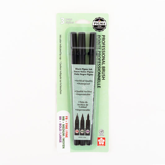 Pigma Professional Black Brush Pen – Paper Tree - The Origami Store