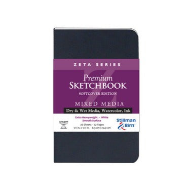 Stillman & Birn Nova Series Beige Softcover Sketchbook, 8 x 10, 150 GSM  (Heavyweight),Beige Paper, Medium Grain Surface