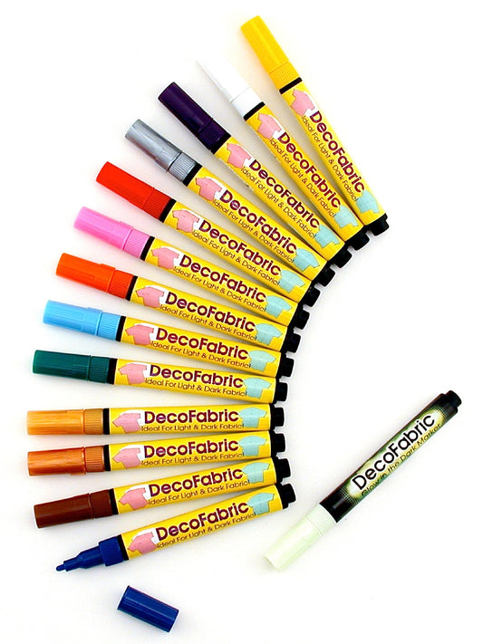 Marvy Uchida DecoFabric Opaque Paint Marker - White, Medium Tip