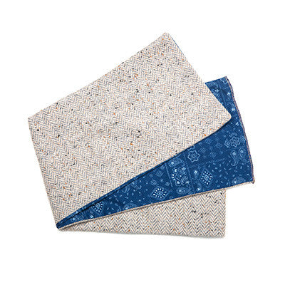 Japanese Bandana/Herringbone Reversible Scarf - Men In Cities product image