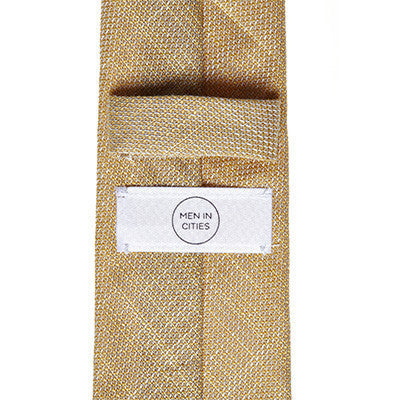 Raw Silk Yellow Slim Tie