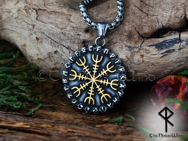 Helm of Awe Shield Necklace – Proud Raven