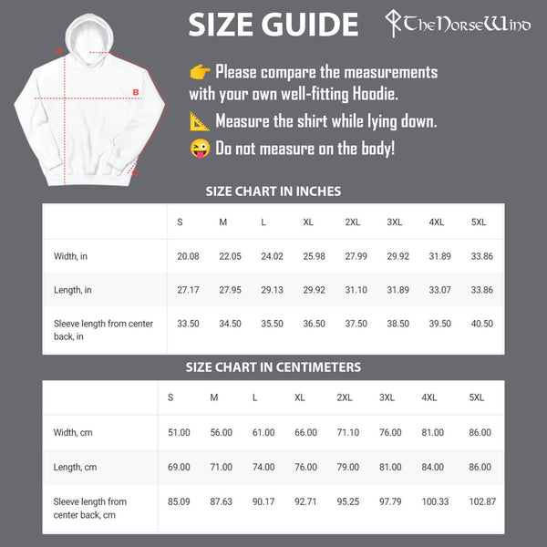 Size Chart Hoodies