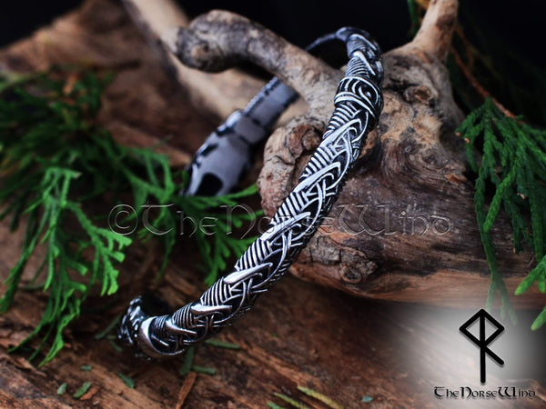 Viking Dragon Bracelet  Stainless Steel Norse Mythology Jewelry