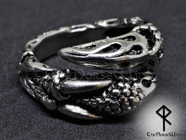 Viking Raven Ring, Hugin and Munin Gothic Crow Ring - The Norse Wind