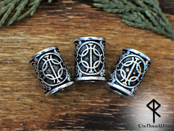 Viking Beard Beads, Danobus Rune Hair Rings - "Fulfill Wishes" - TheNorseWind