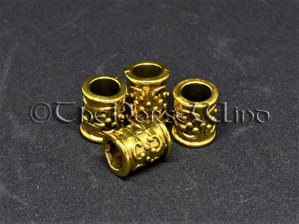 Viking Beard Beads Golden Hair Rings TheNorseWind