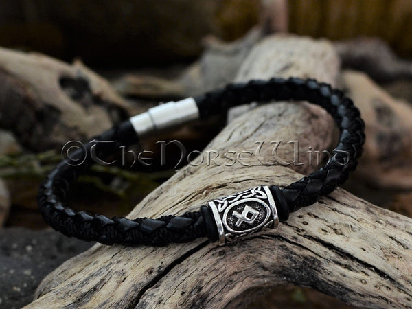 Viking Rune Bracelet with Futhark Rune in Your Choice TheNorseWind