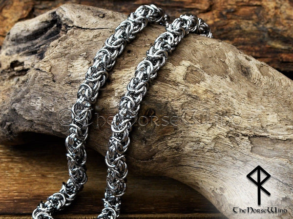 7mm Byzantine Chain Bracelet in Sterling Silver