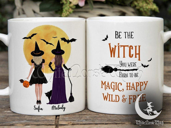 Personalized Witch Best Friends Mug Halloween Witchy Besties Mug - TheNorseWind