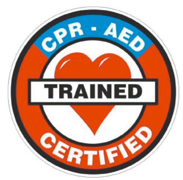 CPR AED Trained Certified Hard Hat Decal Hardhat Sticker Helmet Label