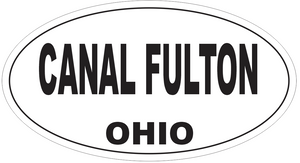 Canal Fulton Ohio Oval Bumper Sticker or Helmet Sticker D6052 - Winter Park Products