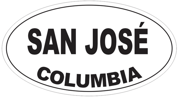 San Jose Columbia Oval Bumper Sticker or Helmet Sticker D4990 – Winter ...