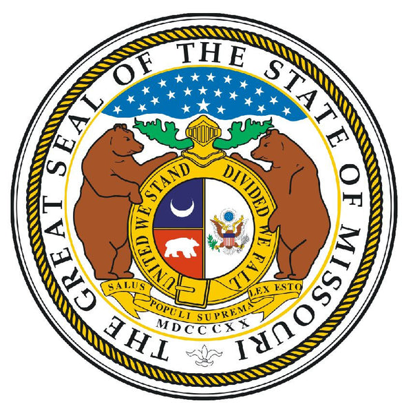 Missouri State Seal Vinyl Sticker R9 Winter Park Products