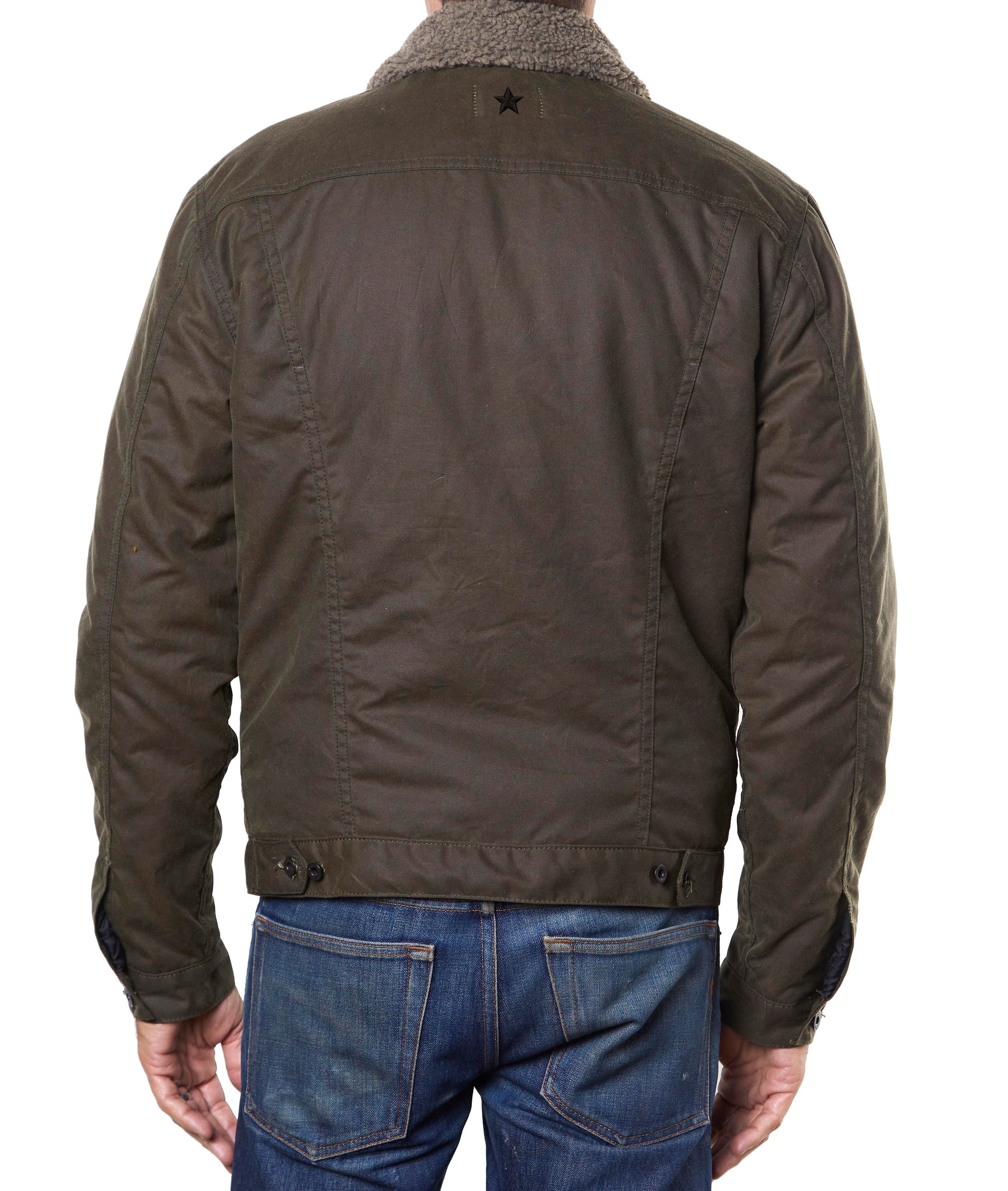 waxed sherpa jacket