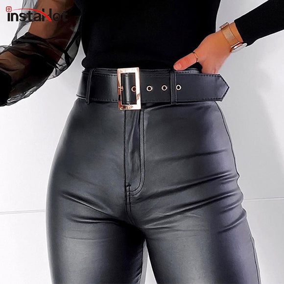 leather pencil pants