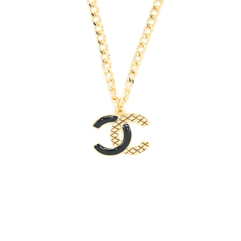 chanel cc necklace black