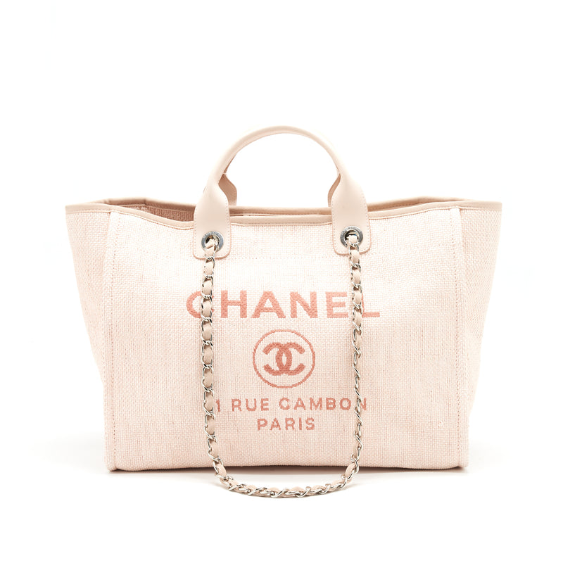 Chanel Pink Canvas Deauville Large Shopping Tote Bag  Yoogis Closet