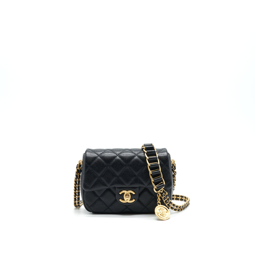 Túi Chanel Mini Flap Bag Calfskin  GoldTone Metal White  Nice Bag