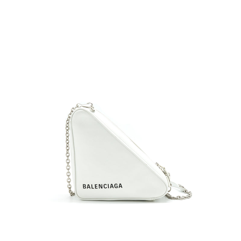 Balenciaga Chain Crossbody Bag White in Leather with Silvertone  US
