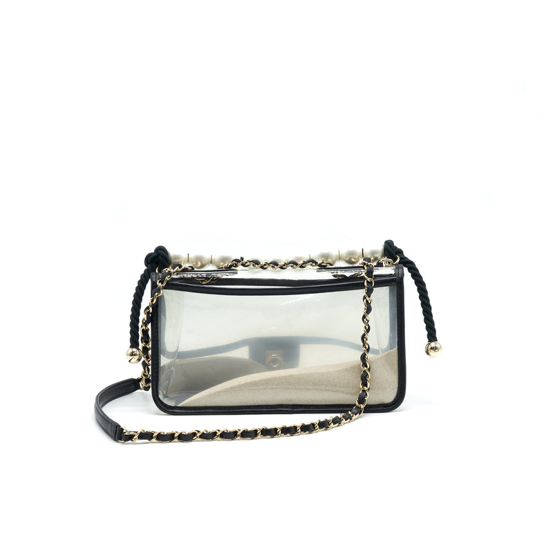 CHANEL 2019 Spring Runway Sand by the Sea PVC Pearl Medium Classic Flap Bag   eBay