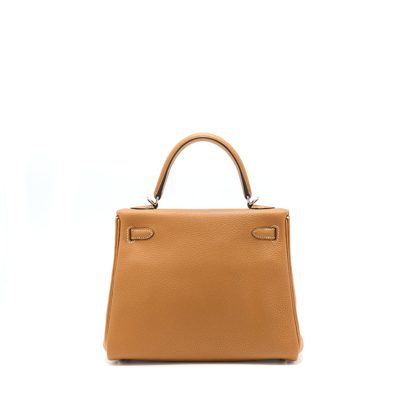 Hermes Kelly 25 Togo 1H Toffee SHW Stamp A