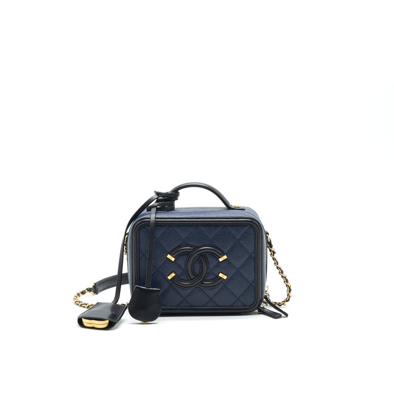 chanel vanity case navy