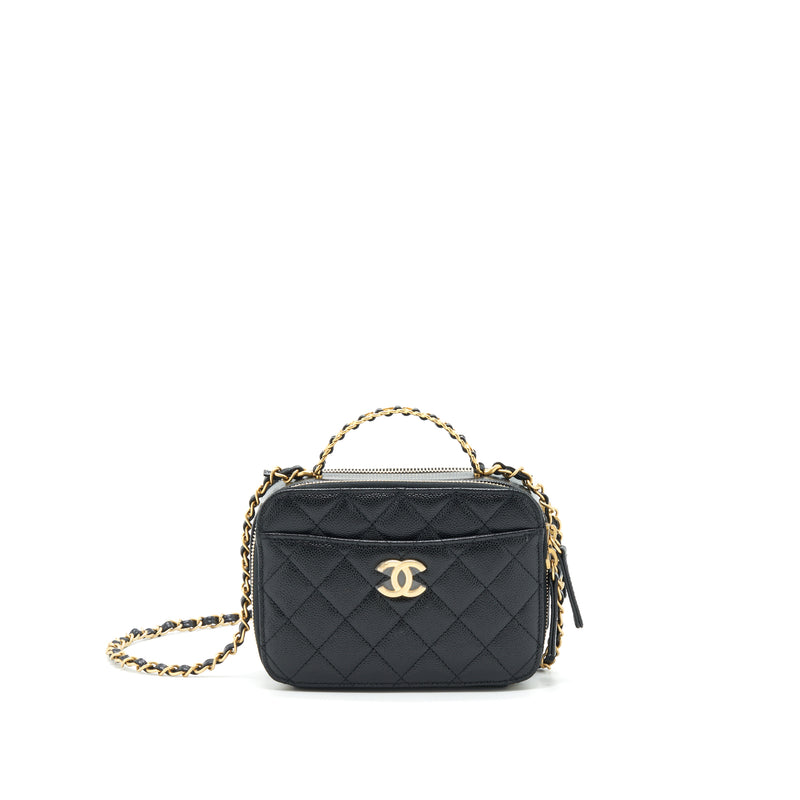 Chanel AS3168B07894 Vanity Case Black  94305 Caviar Shoulder Bags Ghw   Italy Station