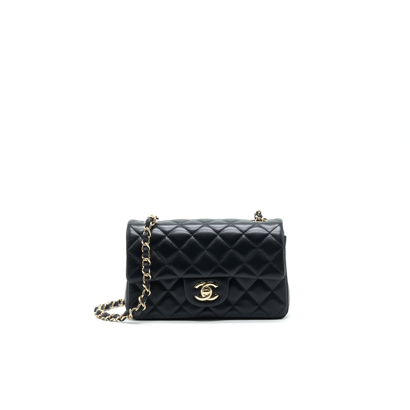 chanel black rectangular mini