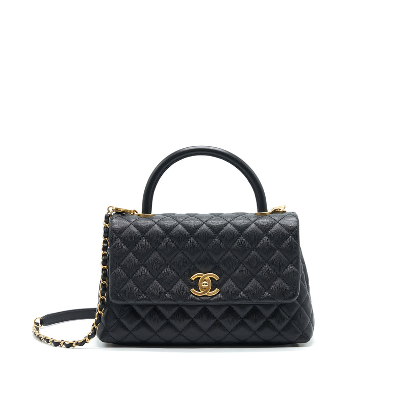 chanel coco handle medium black