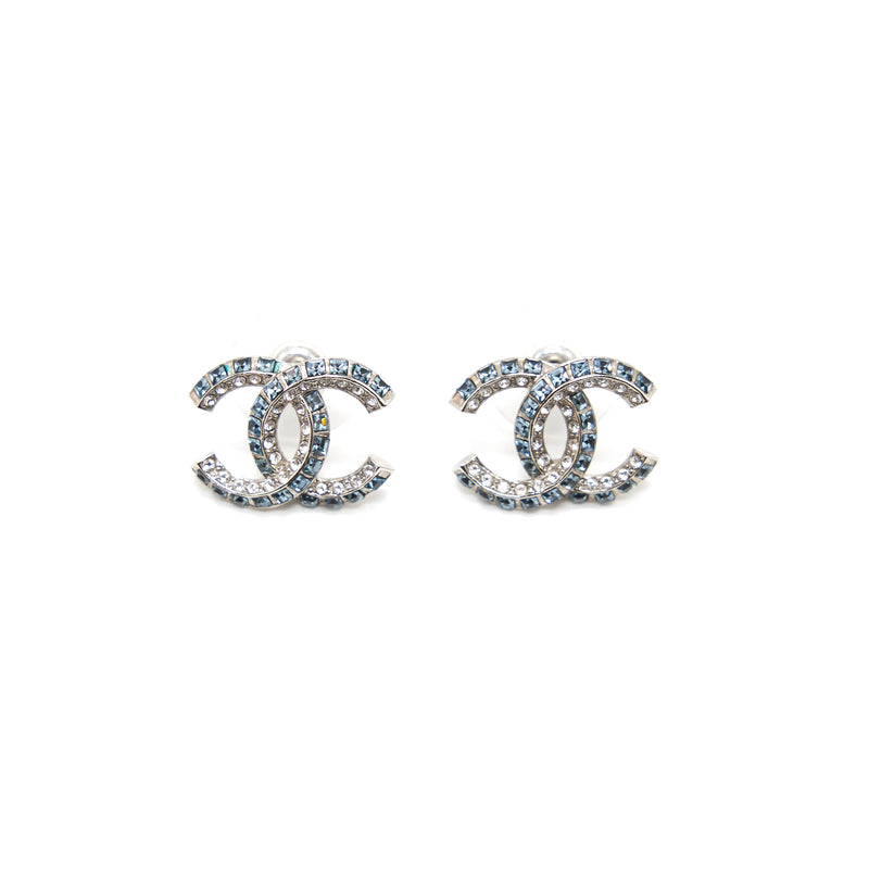 CHANEL Crystal Large CC Earrings Gold 1243476  FASHIONPHILE
