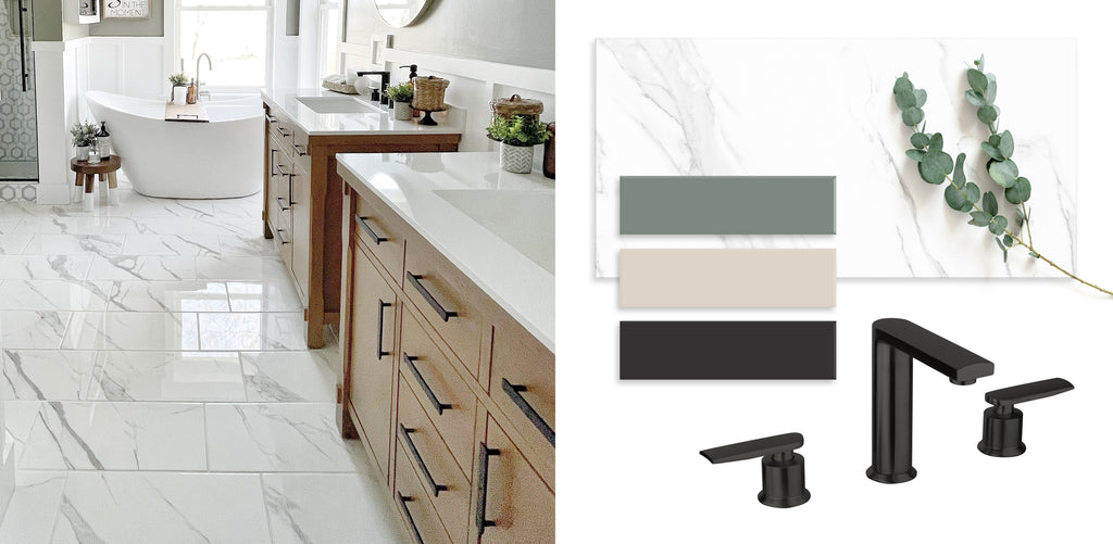 Marble tile and neutral colors
