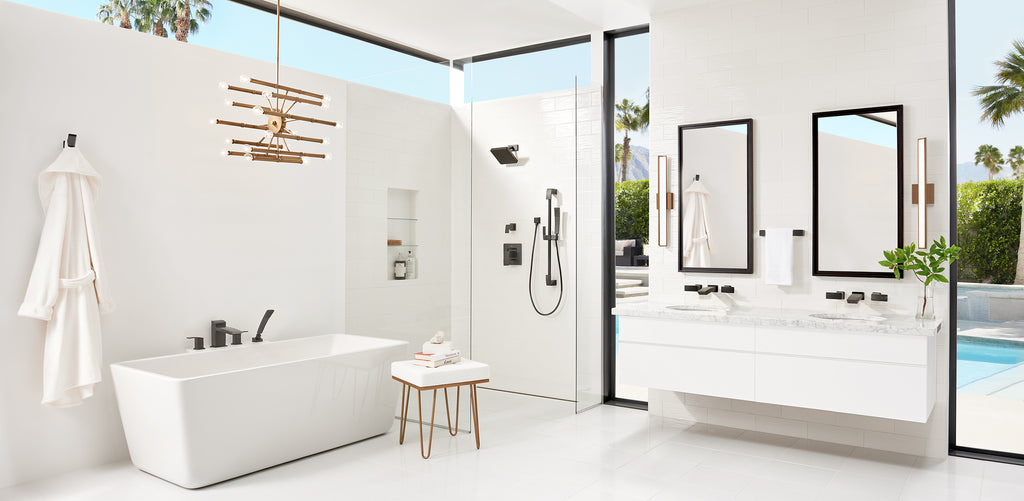 Open space modern bathroom