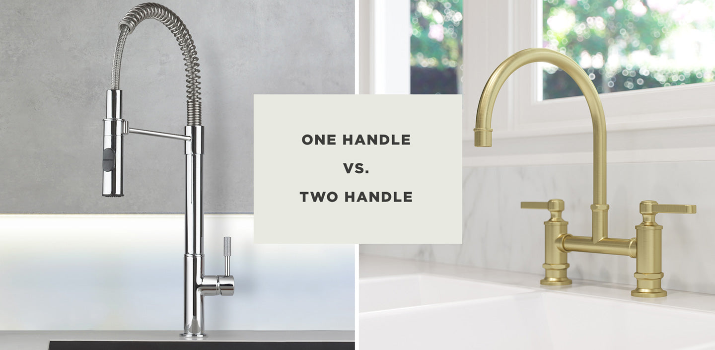 one handle vs two handle kitchen faucet