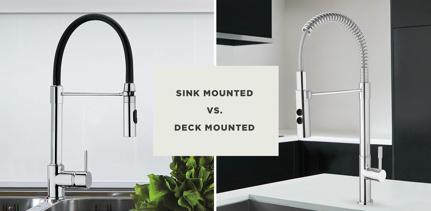 sink vs deck-mounted kitchen faucet