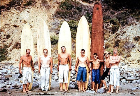 From left to right - Mike Eaton, Eddie Clark, Ricky Burns, Richie Clark, Jared Eaton, Phil Becker in the straw hat, and Frankie Shinn. This great shot was taken in about '54 or '55