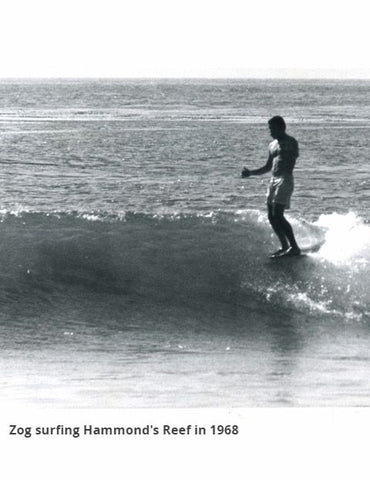 zog surfing hammond's reef in 1968