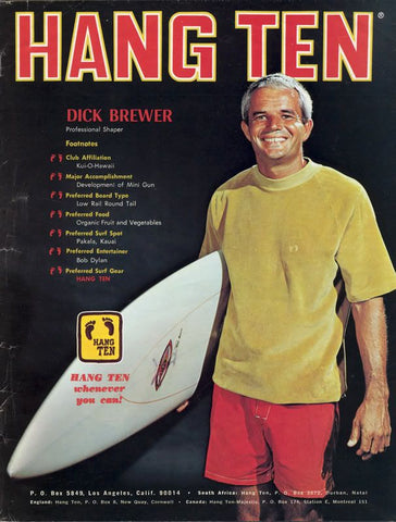 Dick Brewer on the cover of Hang Ten