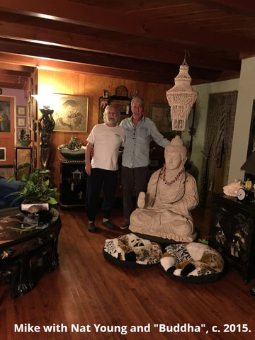 Mike with Nat Young and "Buddha", 2015