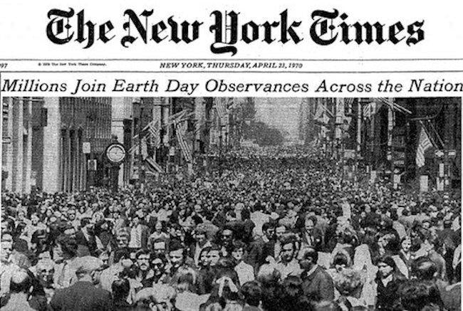 New York Times Article Earth Day April 22 1970