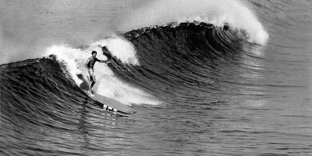 Tom Blake surfing